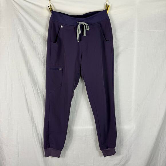 FIGS Women Small Zamora Jogger Scrub Pants Bottoms Purple Pockets W18SW2005 - Picture 2 of 9